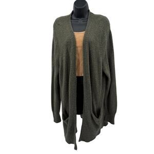 Madewell Cozy Walker Open Front Long Cardigan WMNs XXL Green #M4226 Long Sleeve